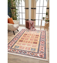 Dijital Kaymaz Yıkanabilir Geometrik Salon Halısı Mutfak Halısı Koridor Halısı Yolluk HLN1758