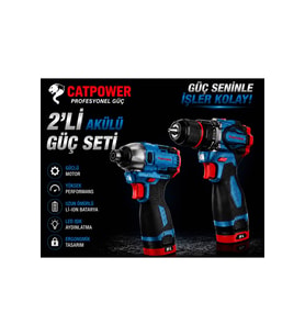 Catpower Kömürsüz Li-İon Akülü 2'Li Kombo Set