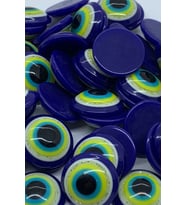 Süsleme Taşı Nazar Boncuğu 16mm Plastik Simli Taş1000 Adet