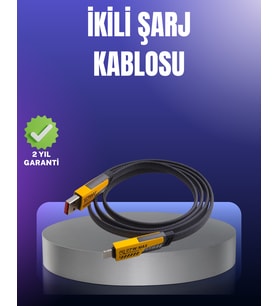 Evrensel Uyumluluklu Dayanıklı Metal Başlıklı Hızlı Şarj Kablosu