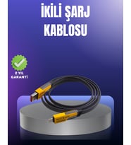 Evrensel Uyumluluklu Dayanıklı Metal Başlıklı Hızlı Şarj Kablosu