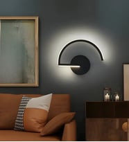 Argus Yarım Daire Led Duvar Aplik 3253-W13-2F-ZZ (Siyah)