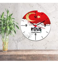 Polis Jop Tasarım Duvar Saati 002