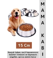 Premium Yüksek Kaliteli Dayanıklı Kaymaz Kauçuk Taban Evcil Hayvan Kedi Köpek Mama Su Kabı 15 Cm