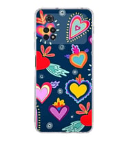 PrintiFy Poco M4 Pro 4G ile Uyumlu Retro Color 3  Kamera Korumalı Şeffaf  Kılıf