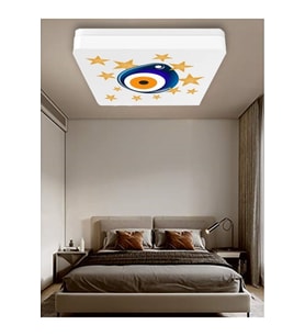 Lüks Yatak Odası Aydınlatma 25watt-30cm X 30cm Lüks Aydınlatma, Nazar Boncuğu, Yatak Avize Modelleri