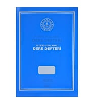 10 Ders Yoklamalı Ders Defteri 28x41 Mavi Plastik Kapak