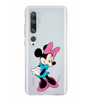 Xiaomi Mi Note 10 Uyumlu Kapak Minnie Mouse Tasarımlı Şeffaf Silikon Kılıf