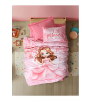 Cotton Box Rf Junior -Gimbiya Pembe- Lastikli Çarşaflı Tek Kişilik Nevresim Takımı