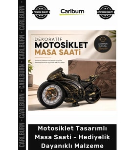 #MasaSaati Estetik Ofis Motosiklet Tasarımlı Masa Saati Dekoratif Hediyelik Dayanıklı Malzeme