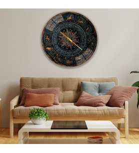 Burçlar Cam Saat - 60 cm