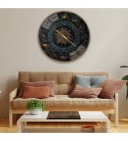 Burçlar Cam Saat - 60 cm