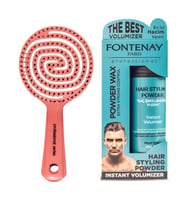 Fontenay 3 Boyutlu Saç Fırçası Ve Pudra Toz Wax Matt Effect Mavi 20gr 2'Li Set