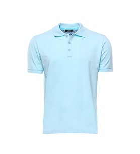 Polo Yaka Düz Açık Mavi T-shirt  Wessi