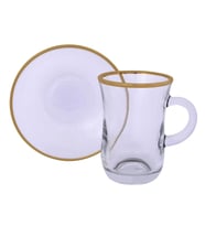Lıvıano Kulplu Çay Takımı 12 Parça Gold 01