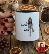 Kişiye Özel Karikatürlü İkon Kupa Bardak Doğum Günü Hediyesi
