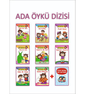Ata 1.Sınıflar İçin Ada Öykü Dizisi + Kitap Okuma Not Defterim (Beyaz)