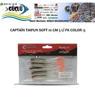LEVREK TURNA SİLİKONU CAPTAIN TAIFUN SOFT 10 CM 5 Lİ PK RENK :5
