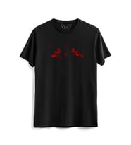 Vikings Resimli Dijital Baskılı  Siyah Tshirt