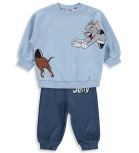 Civil Baby Tom and Jerry Baskılı 3-18 Ay Takım - Mavi