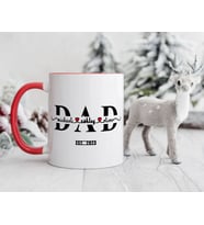 BK Gift Kişiye Özel İsimli Tarihli Babalar Günü Temalı Kırmızı Kupa Bardak-1, Babalar Günü Hediyesi, Babaya Hediye
