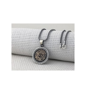 925 Ayar Gümüş Nazarlı Melek Kanadı Kolye Deri İp Hediyeli
