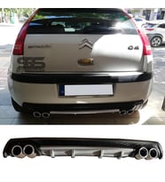 Citroen Difüzör Arka Tampon Eki 4 Egzoz Çıkışlı Gri Lüx Tip