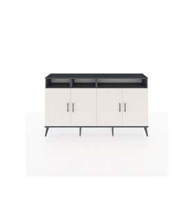Arges Konsol 6 Raflı 4 Kapaklı 176x30x99 Antrasit-Aytaşı/Antrasit