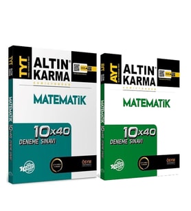 Altın Karma TYT Matematik Deneme ve AYT Matematik Deneme 2 Kitap Set