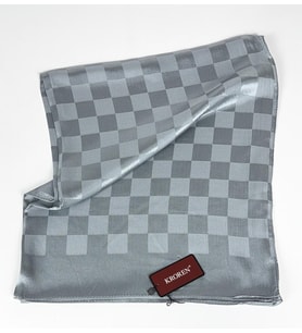 Kroren Krep Jakarlı Dama Desen Şal - 70 x 190 - 7379