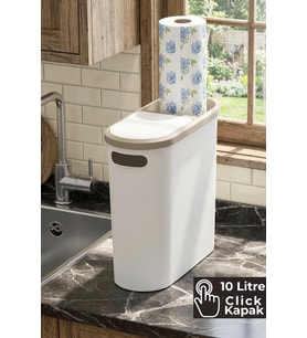 10 Litre Modern Çöp Kovası - Banyo, Ofis ve Mutfak İçin Pratik ve Şık