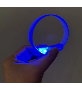 3 Modlu Pilli LED Işıklı Esnek Parti Bilekliği Mavi