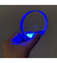 3 Modlu Pilli LED Işıklı Esnek Parti Bilekliği Mavi