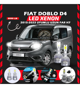 Fiat Doblo D4 2015-2023 Uzun Far Uyumlu Şimşek Etkili Led Xenon Performance Series H7