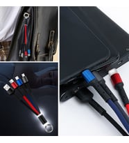 Mcg® Işıklı Anahtarlık Model 3 in 1 USB Çıkışlı MİKRO,TYPE-C ve İphone Uyumlu Şarj Kablosu