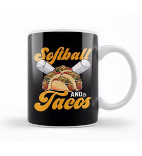 Softball And Tacos Players & Coaches Teammate Kupa Bardak Porselen
