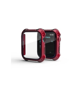 Apple Watch 7 45mm Uyumlu Tank Zırh Kasa ve Ekran Koruyucu Zore Watch Gard 10 (Kırmızı)