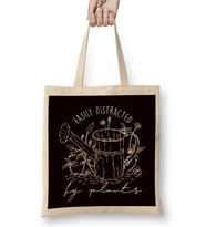 Distracted By Plants Watering Can Planting Gardening Garden Bez Çanta Uzun Saplı