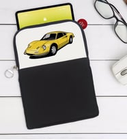 BK Gift Klasik Araç Tasarımlı Taşınabilir Koruyucu Tablet Kılıfı & Organizer Çanta - Siyah-7