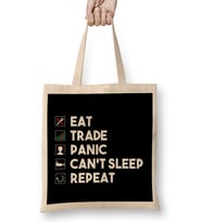 Eat Sleep Mine RepeatMinecraft Bez Çanta Uzun Saplı