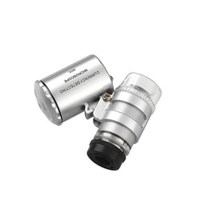 60x Mini Cep Mikroskop Kuyumcu Büyüteç Led Işık