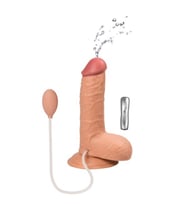 Su Fışkırtmalı 19 CM Titreşimli Tam Realistik Vantuzlu Vibratör