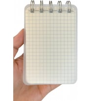 Lexroo Mini Boy 7,4X10,5 Cm Spiralli Telli Kareli El Not Defteri 100 Yaprak Şeffaf Sert Kapaklı A7