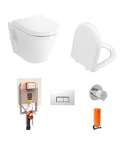 Vitra İntegra Asma Klozet+Vitra Yavaş Klozet Kapağı +Gömme Rezervuar Set