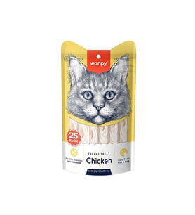 Wanpy Tavuklu Sindirim Sistemi Destekleyici Krema Kedi Ödül Maması 14 Gr X 25'li Paket