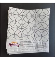 DecoHandy  Pvc Duvar Karosu 30x30cm 4'lü Paket - Siyah Daire Geometrik Desen  0,36m2 (STD)
