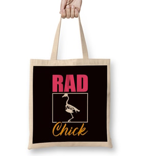 Rad Chick Tech Radiographer Radiologist Medicine Bez Çanta Uzun Saplı