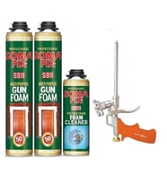 2 Adet 750 ml Somafix Tabancalı Poliüretan Köpük Köpük Tabancası Köpük Temizleyicisi Seti