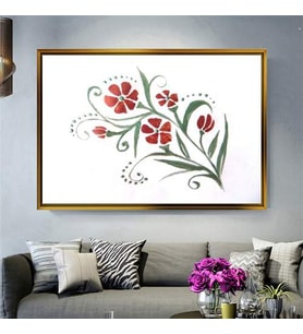 Altın Çerçeveli dekoratif tablo l1668 (Gold)