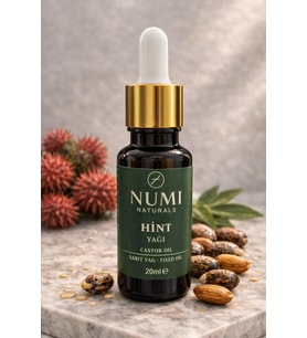 NUMI Naturals Hint Yağı 20 ml %100 Saf Castor Oil – Saç, Kaş, Kirpik ve Cilt Bakım Yağı